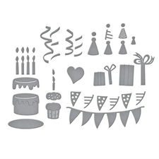 Spellbinders Dies - Say Cheese Classic Pooh Birthday Accessories 